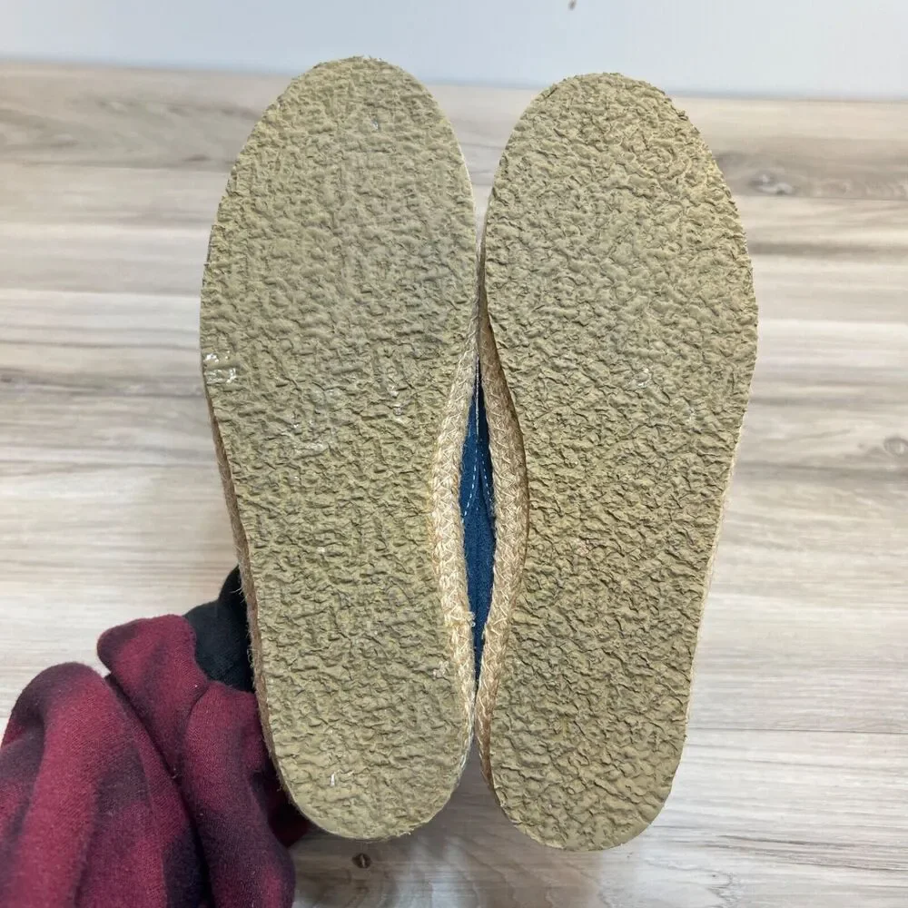 Patara Womens Slip On Blue Leather Suede Espadrilles Loafers Size 7 EU 38 - Picture 7 of 11